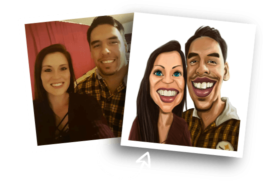 Couple Caricature Drawing