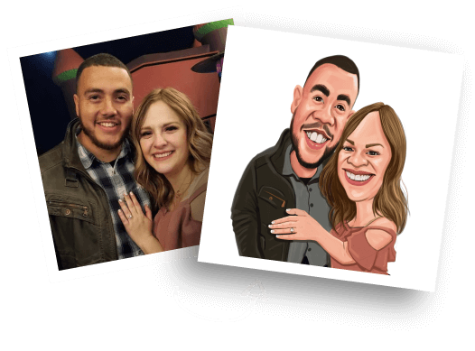 Before/After Anniversary Caricature