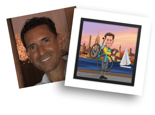 Before/After Bicycle Caricature