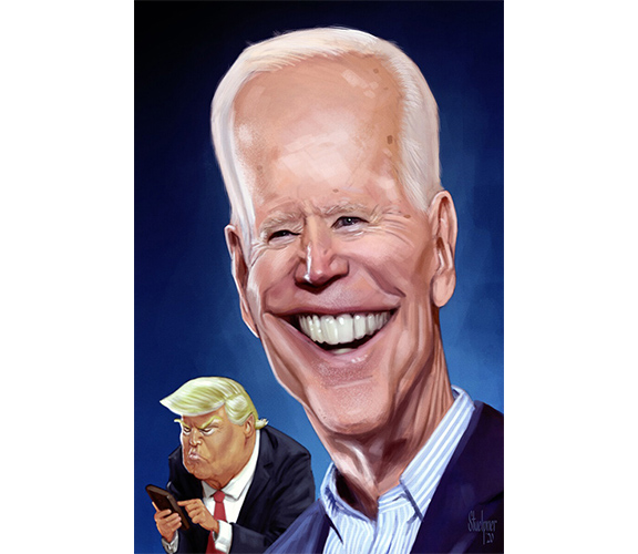 Biden beats Trump on Elections - Caricature