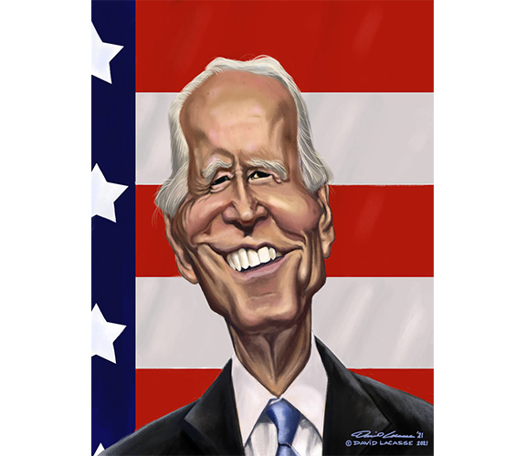 Funny Portrait of the US President Biden