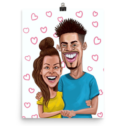Caricature on Poster Print
