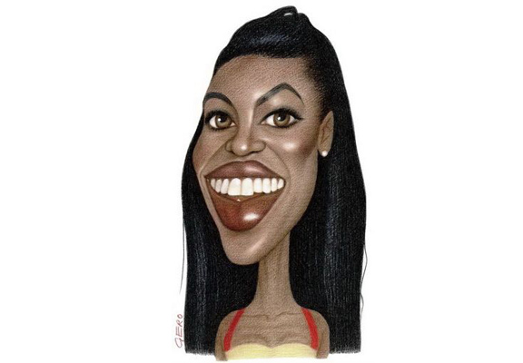 Funny Portrait of the One of the Best Modeling Person Naomi Campbell