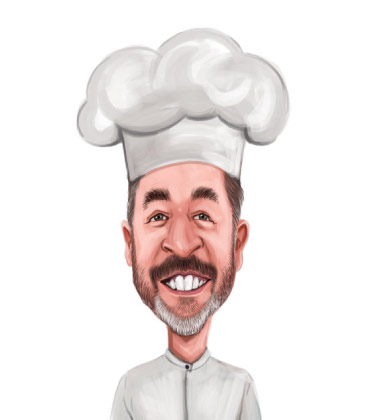 Fully Portrait of a Chef with hat