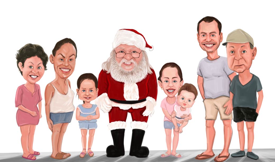 Christmas Caricature Online Top Christmas Caricature Artists Examples
