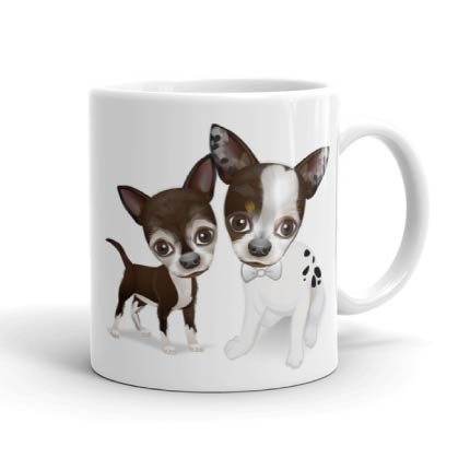 Dog Caricature on Mug Print