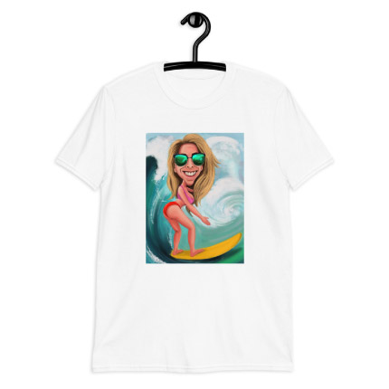 Funny Caricature on T-shirt Print