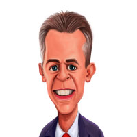 Black Man with Huge Smile Funny Caricature