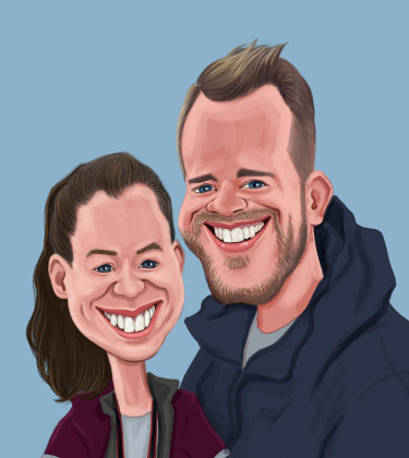 Funny Portrait of a Student Couple